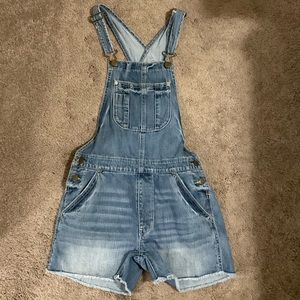 XS A&E Short Denim Overalls